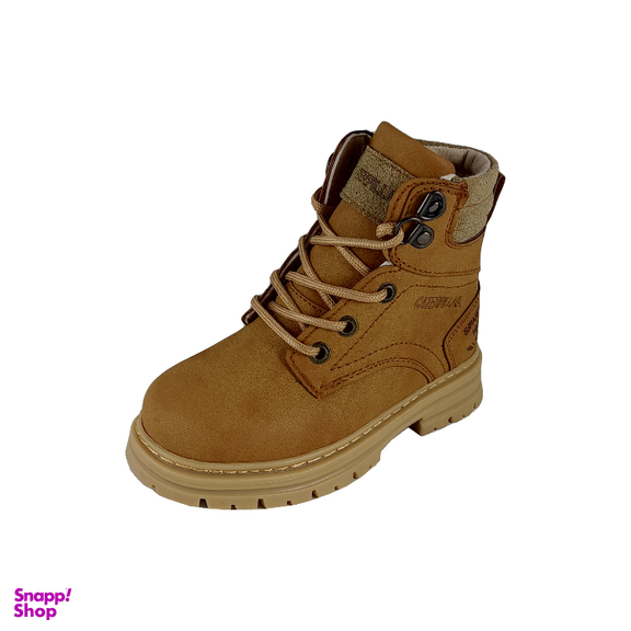 بوت پسرانه طرح Caterpillar کد CT22 رنگ نسکافه ای