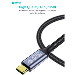 کابل فست شارژ تاندربولت دو سر Type-C کوتتسی مدل 87308 طول 3 متر