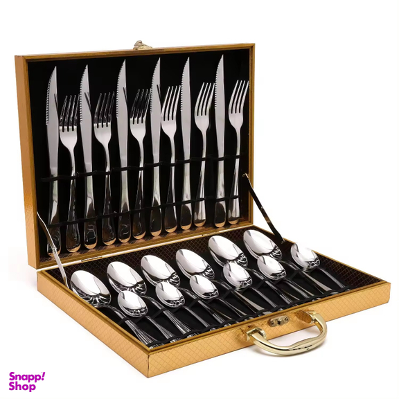 سرویس قاشق و چنگال 24 پارچه مدل لوئیس کد 01