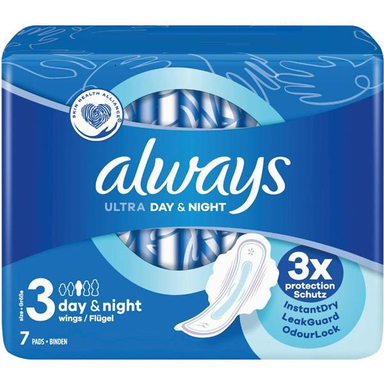 نوار بهداشتی آلویز مدل ULTRA DAY NIGHT بسته 7 عددی