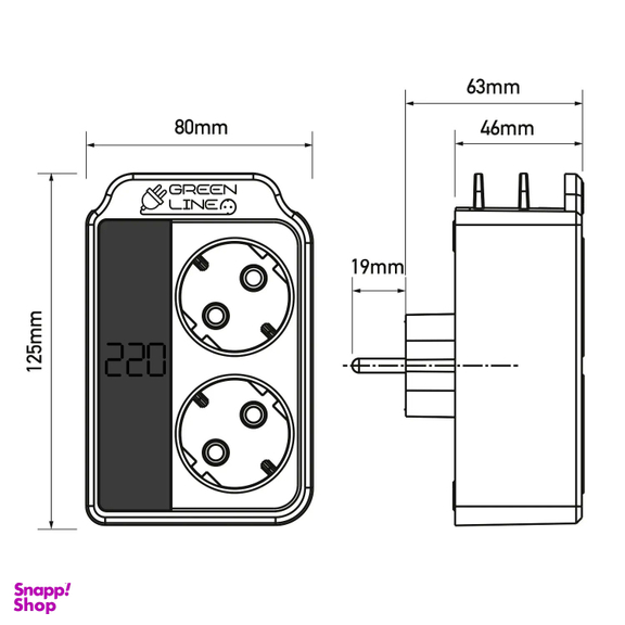 محافظ ولتاژ برق دیجیتال گرین کد GLP102D