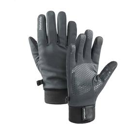 دستکش کوهنوردی نیچرهایک مدل GL05 Waterproof Soft Shell Gloves کد S005-T رنگ طوسی