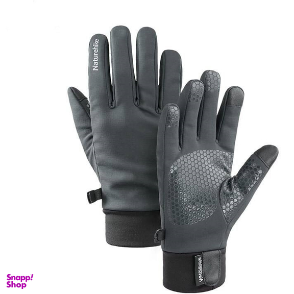 دستکش کوهنوردی نیچرهایک مدل GL05 Waterproof Soft Shell Gloves کد S005-T رنگ طوسی