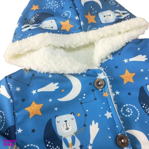 کاپشن نوزاد طرح خرس و ماه کد 112