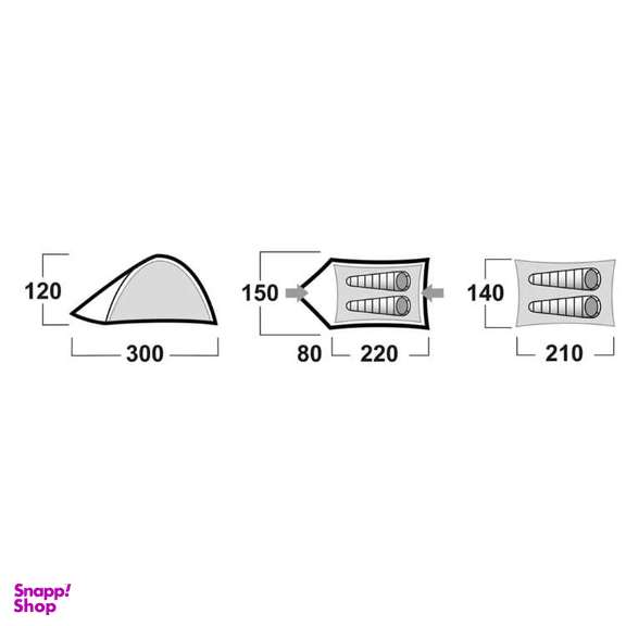 چادر 2 نفره هاسکی مدل Bret 2