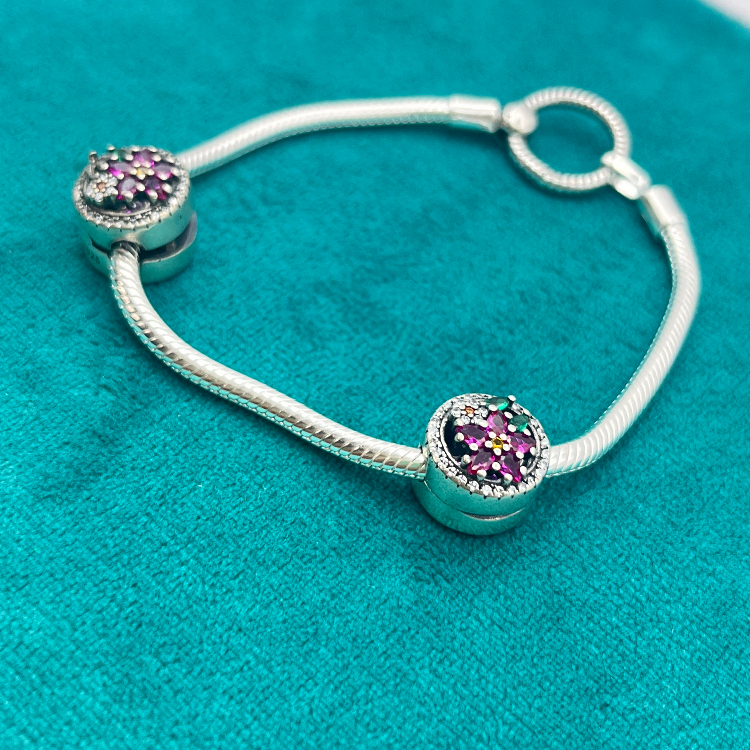 آویز نقره زنانه پاندورا طرح گل کد 65288