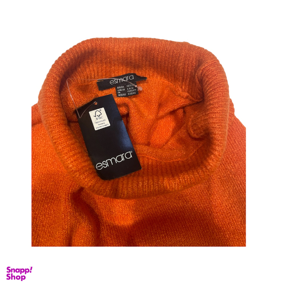 مانتو بافت زنانه اسمارا کد es01 رنگ نارنجی