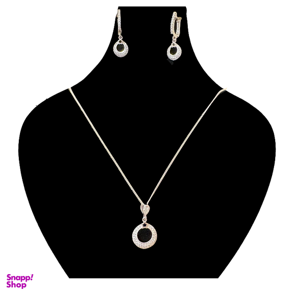 نیم ست نقره زنانه گیرا مدل راند کد G976