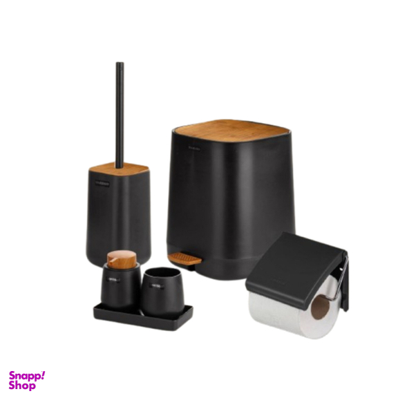 ست سرویس بهداشتی 6 پارچه کنتراست مدل میامی چوب