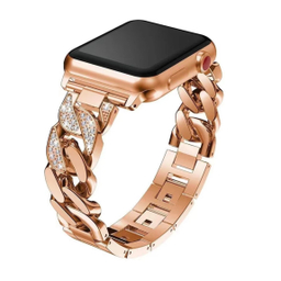 بند واچ کارتیر مدل نگین دار مناسب اپل واچ سایز 30/40/41 میلی متر