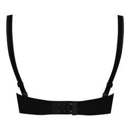 ست شورت و سوتین زنانه پانیذ مدل فنردار گیپور گلدار کد 9013 رنگ مشکی