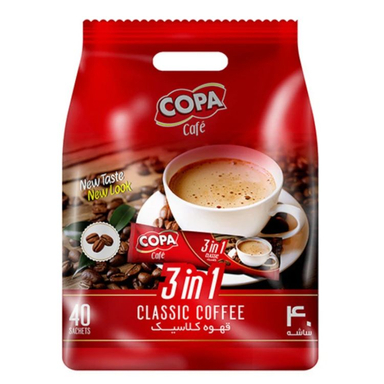 قهوه کلاسیک 3×1 کوپا وزن 18 گرم بسته ۴۰ عددی
