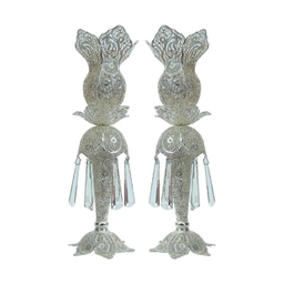شمعدان ملیله کاری مدل لاله کد M-L02 مجموعه 2 عددی