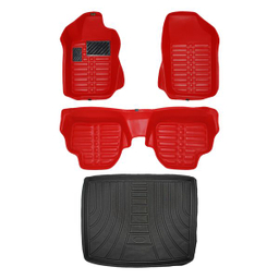 کفپوش پنج بعدی خودرو پانیذ مدل EVA مناسب پژو 206 صندوقدار به همراه کفپوش صندوق