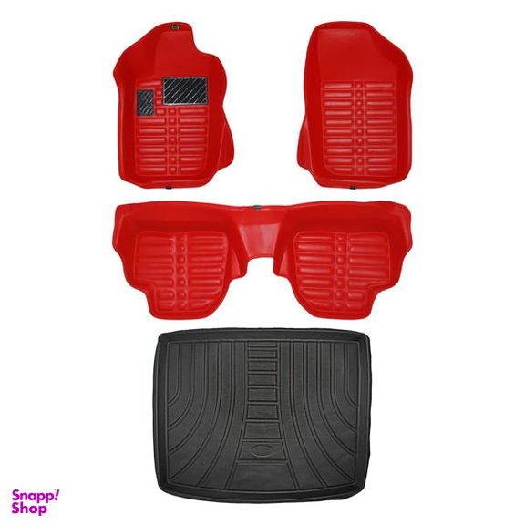 کفپوش پنج بعدی خودرو پانیذ مدل EVA مناسب پژو 206 صندوقدار به همراه کفپوش صندوق