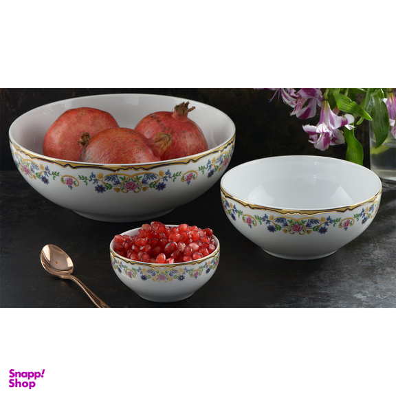 سرویس چینی 13 پارچه چینی زرین ایران مدل ایتالیا اف طرح گلستان درجه عالی