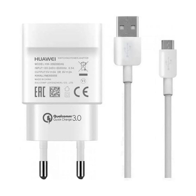 شارژر دیواری هوآوی (Huawei) مدل Hw-059200Ehq به همراه کابل تبدیل Micro USB