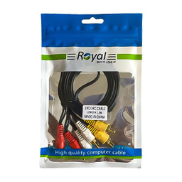 کابل 3 به 3 صدا و تصویر رویال مدل RCA طول 1.5 متر