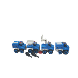 ماشین بازی مدل ساختنی پلیس مجموعه 4 عددی