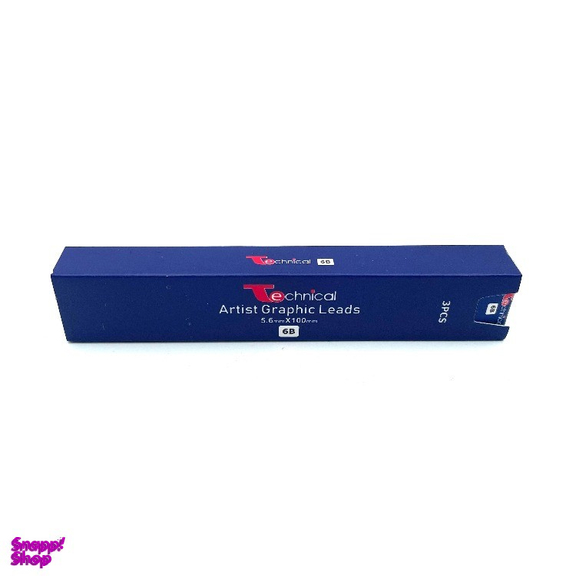 مغز اتود 5.6 میلی متر تکنیکال مدل 6B بسته 3 عددی