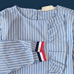 شومیز آستین بلند دخترانه کولزیون طرح حلزونی مدل راه راه