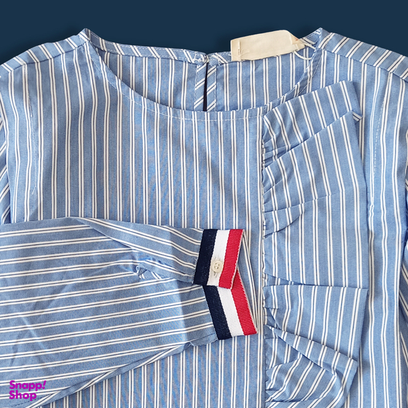 شومیز آستین بلند دخترانه کولزیون طرح حلزونی مدل راه راه