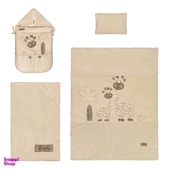 سرویس خواب 4 تکه کودک پینک بلو طرح زرافه