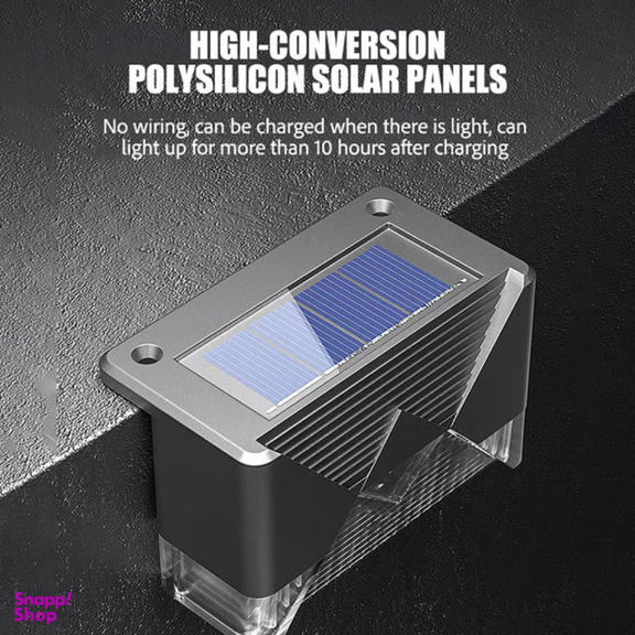 چراغ خورشیدی طرح لب پله ای مدل SOLAR  LIGHTS مجموعه 12 عددی