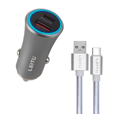 شارژر فندکی 45 وات لیتو مدل LC-C16 به همراه کابل MicroUSB