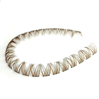 مژه مصنوعی ریسه ای مدل فیشر رنگی کد C قهوه ای سایز 14