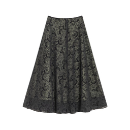 دامن زنانه برنس کد 20103 رنگ مشکی سبز