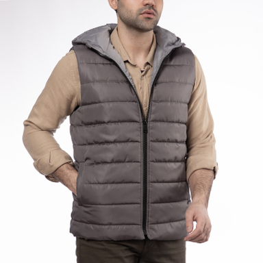 پافر مردانه آر اِن اِس مدل 12142205 رنگ طوسی