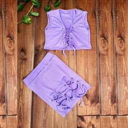 ست نیم تنه و دامن زنانه ناتوسا مدل 732 رنگ یاسی