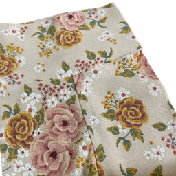 شلوار راحتی نوزادی مدل گل‌ صورتی کمر پهن