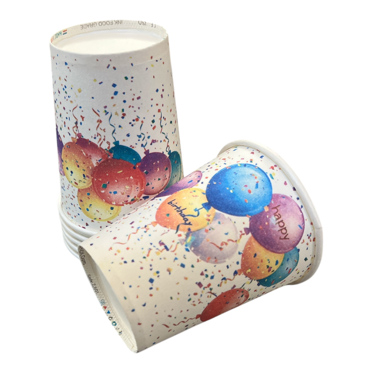 لیوان یکبار مصرف طرح تولد بسته 50 عددی