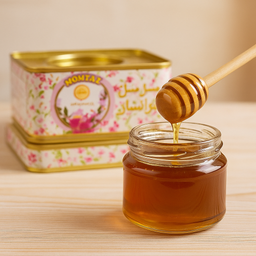 عسل چهل گیاه ممتاز خوانسار وزن 1000 گرم بسته بندی حلبی