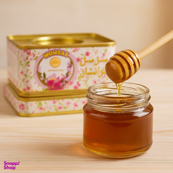عسل چهل گیاه ممتاز خوانسار وزن 1000 گرم بسته بندی حلبی