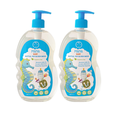 مایع شوینده و ضدعفونی کننده شیشه شیر مانا مدل درب پمپی حجم 750 میلی لیتر بسته 2 عددی