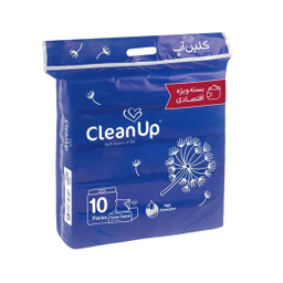 دستمال کاغذی 100 برگ کلین آپ مدل قاصدک بسته 10 عددی