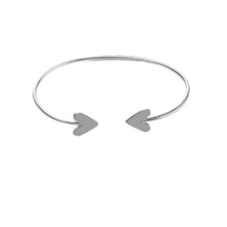 بنگل نقره زنانه مدل قلب کد 046