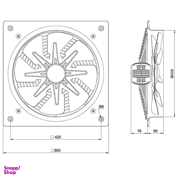هواکش صنعتی دمنده سری VIA مدل VIA-40C4S