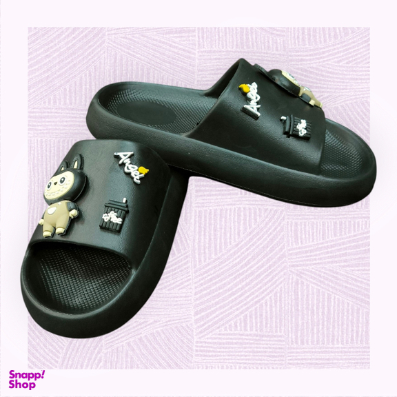 دمپایی زنانه زیتون مدل ملودی لبوبو ویانزا رنگ مشکی