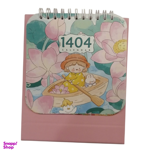تقویم رومیزی 1404 پیتیکو مدل نیلوفر آبی کد 1023