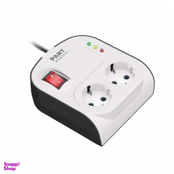 چندراهی 2 خانه محافظ دار و ارتدار پارت الکتریک با طول کابل 3 متر مدل 8789PE