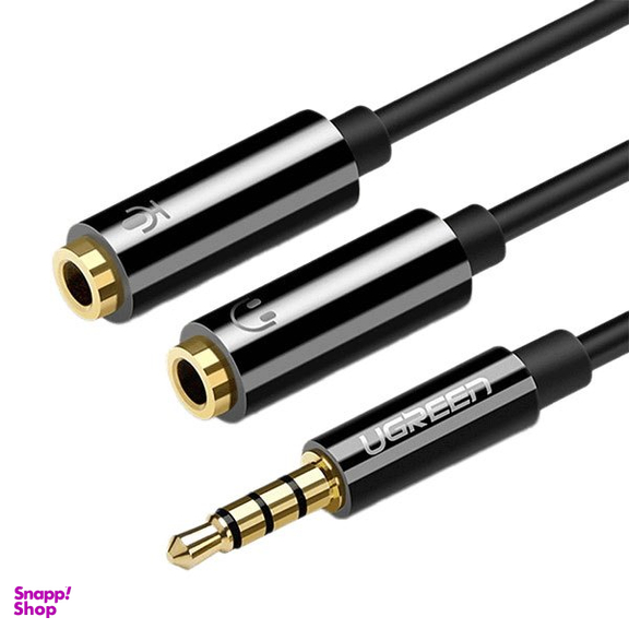 کابل 1 به 2 صدا AUX Jack 3.5mm یوگرین مدل AV141 کد 30620 طول 20 سانتی متر