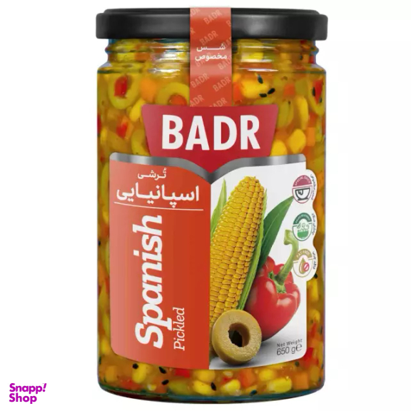ترشی اسپانیایی بدر وزن 650 گرم