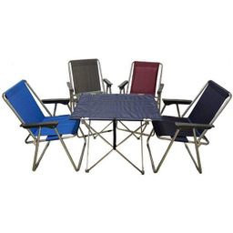 ست میز و صندلی سفری تاشو مدل YZ مجموعه 5 عددی به همراه کاور