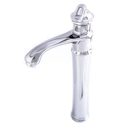 شیر روشویی پایه بلند کروم کد 1001