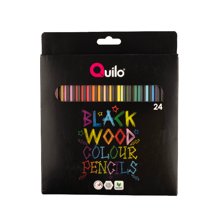 مداد رنگی 24 رنگ کوییلو مدل بلک وود کد 900