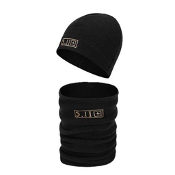 کلاه و اسکارف موتورسواری پلار مدل 5.11 رنگ مشکی مجموعه 2 عددی